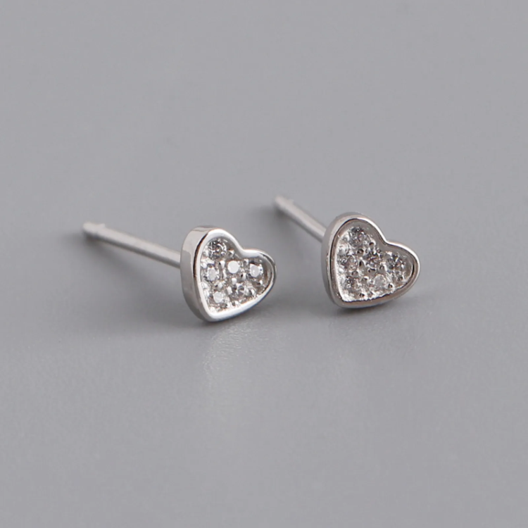 ORECCHINI CUORE ARGENTO