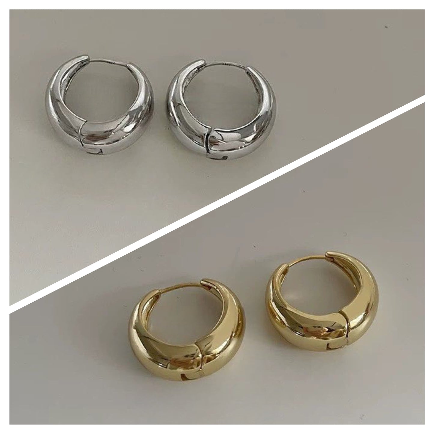 CHUBBY HOOPS ACCIAIO