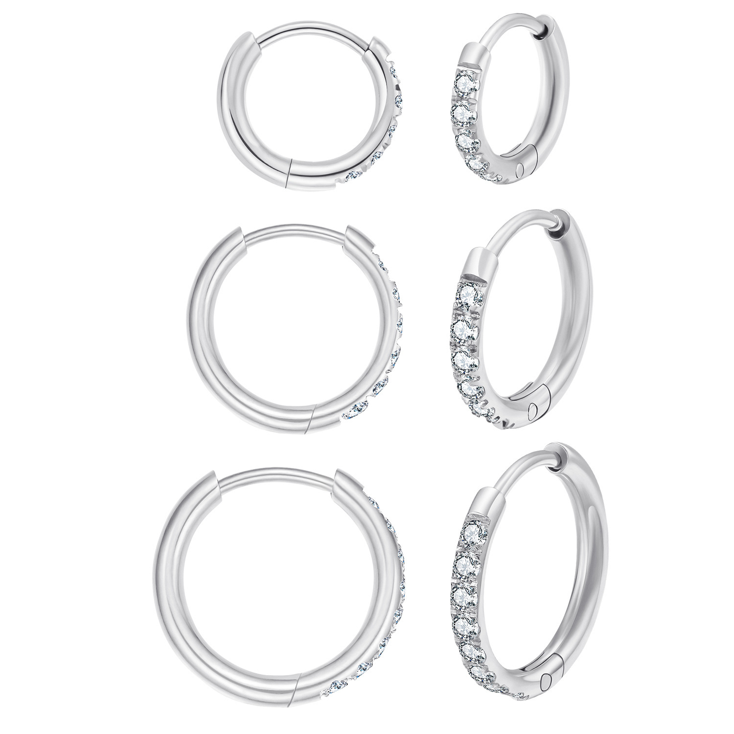 HOOPS ZIRCONI ACCIAIO