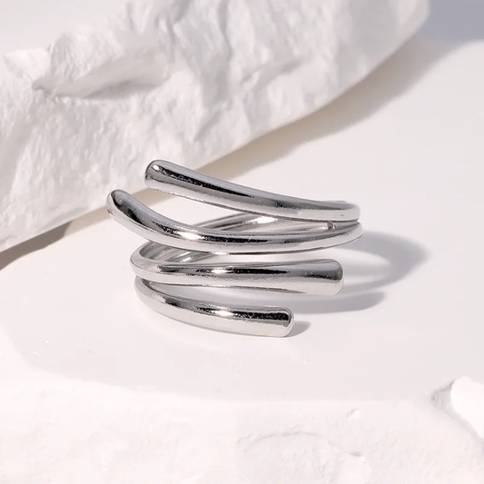 ANELLO MINIMAL REGOLABILE ACCIAIO