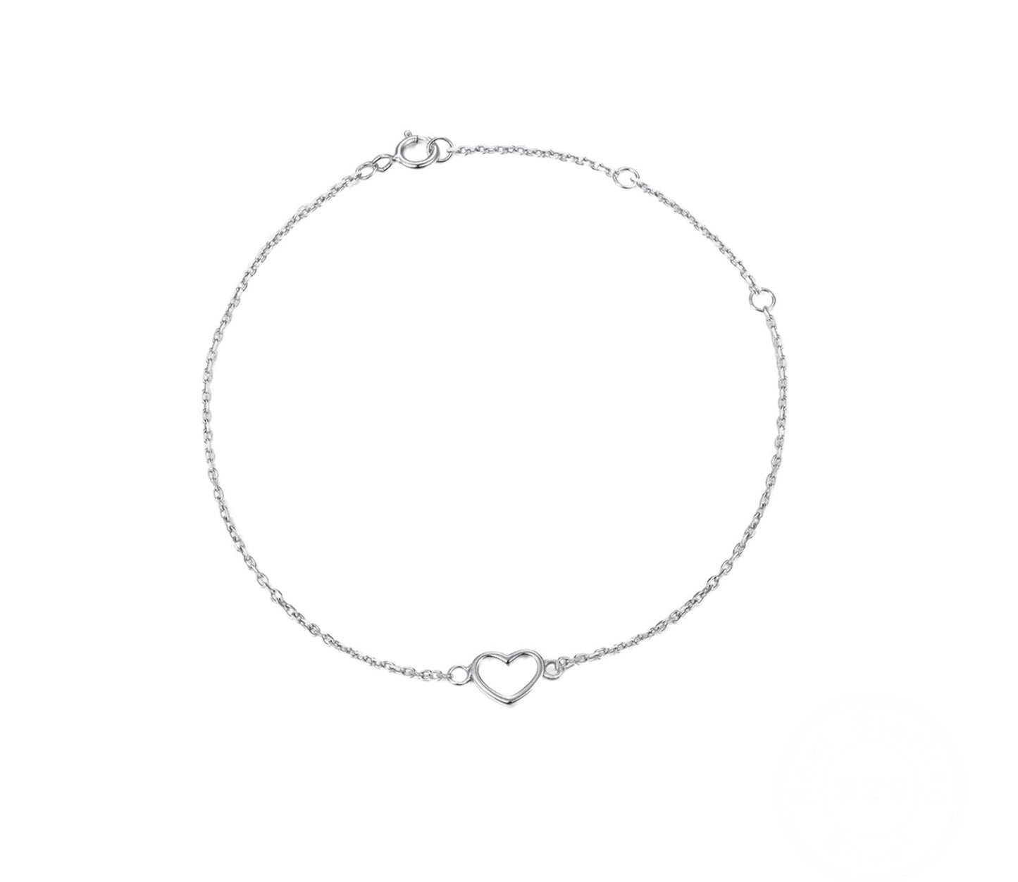 BRACCIALE CUORE ARGENTO
