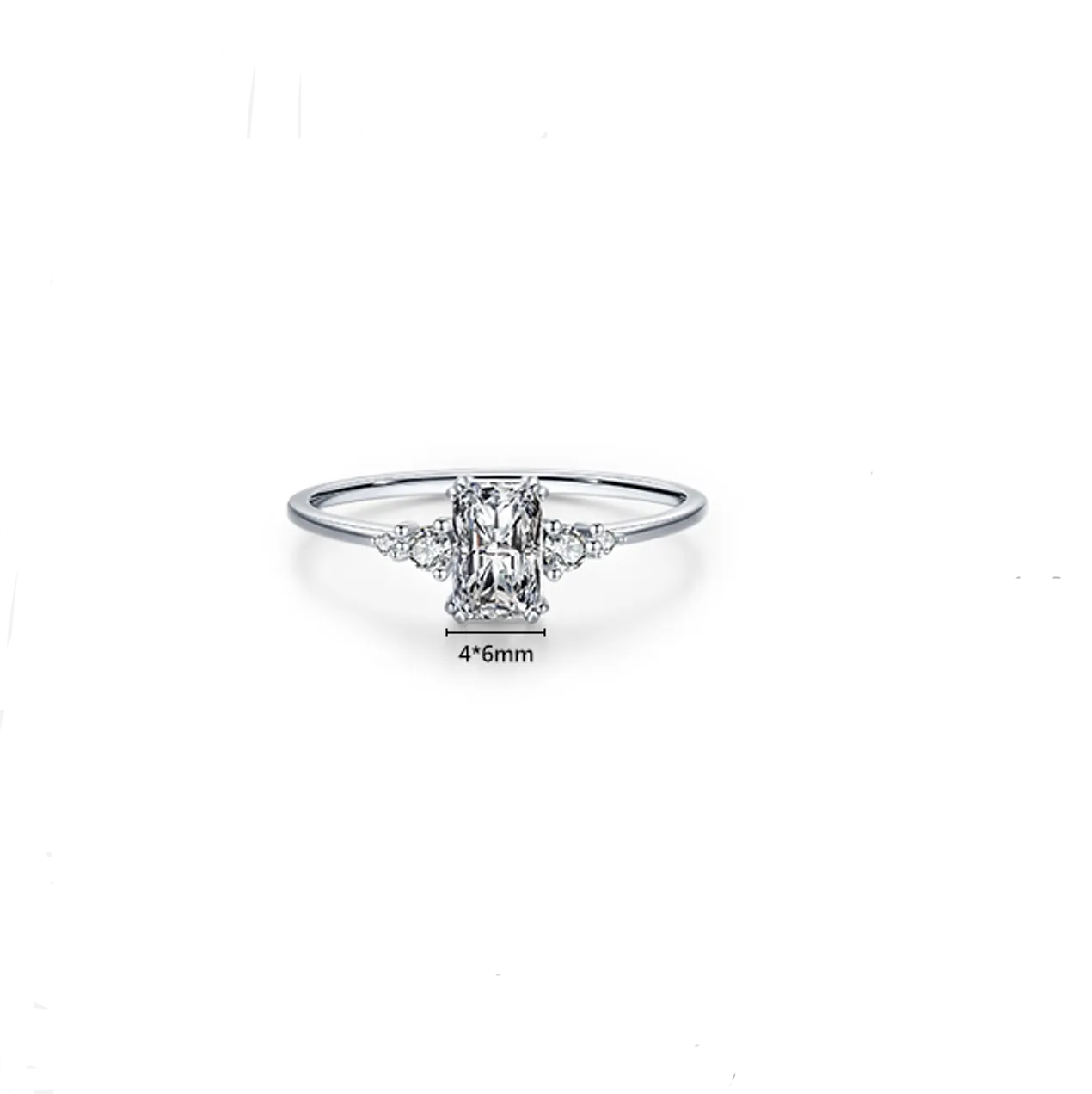 ANELLO SOLITARIO 5 PIETRE ARGENTO