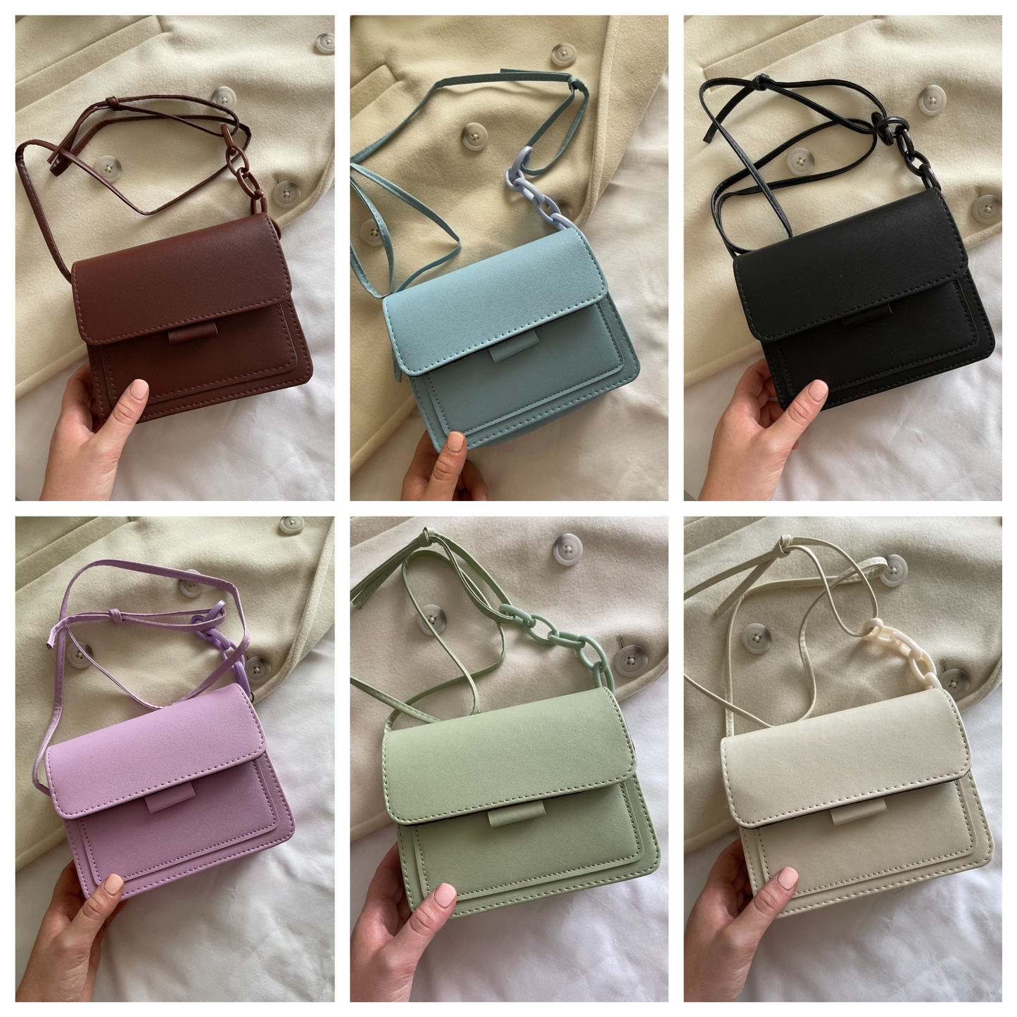 BORSA SQUADRATA MONOCOLORE