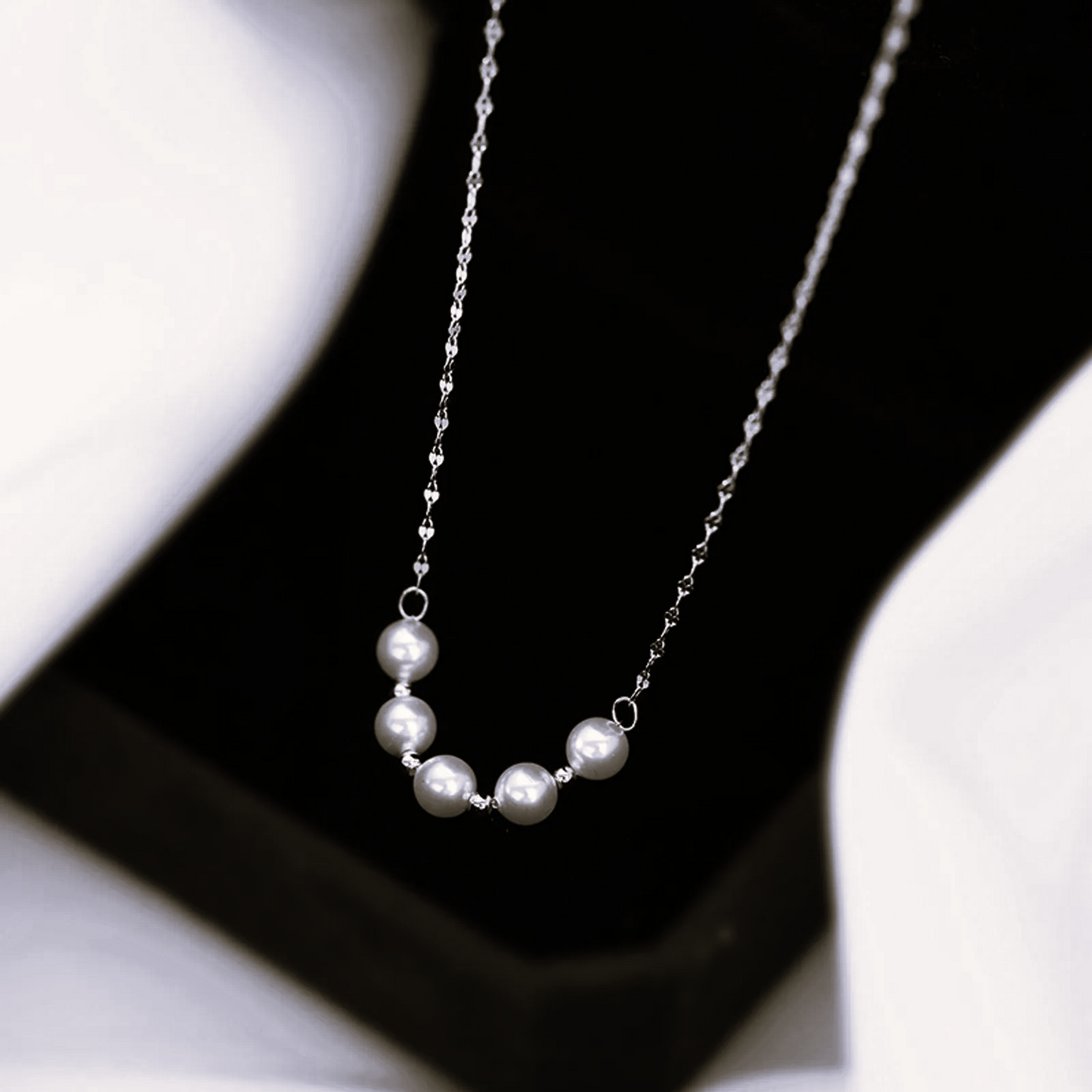COLLANA PERLE ACCIAIO