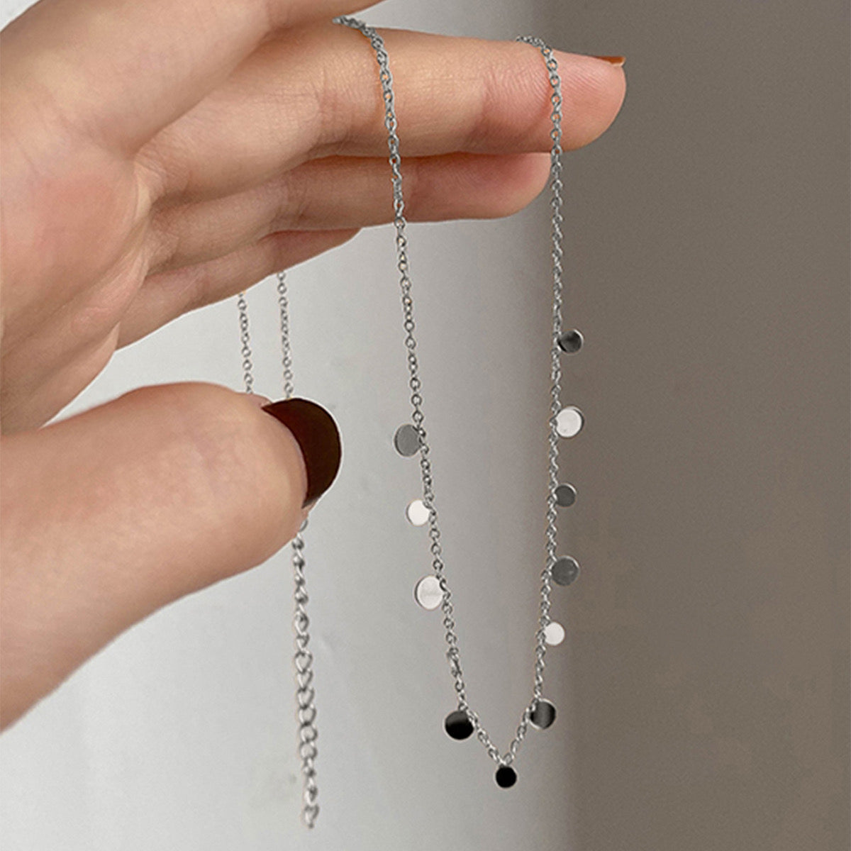 COLLANA MEDAGLIETTE ACCIAIO