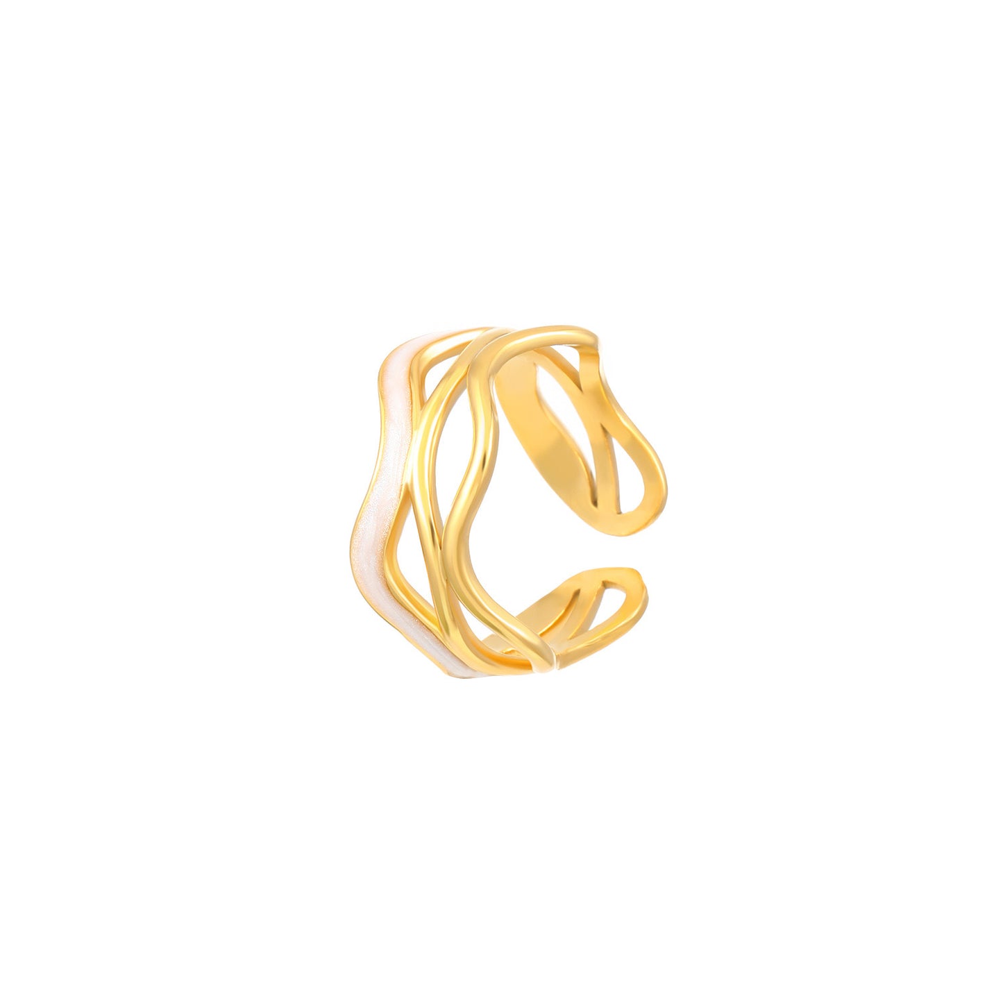 ANELLO REGOLABILE WAVES ACCIAIO