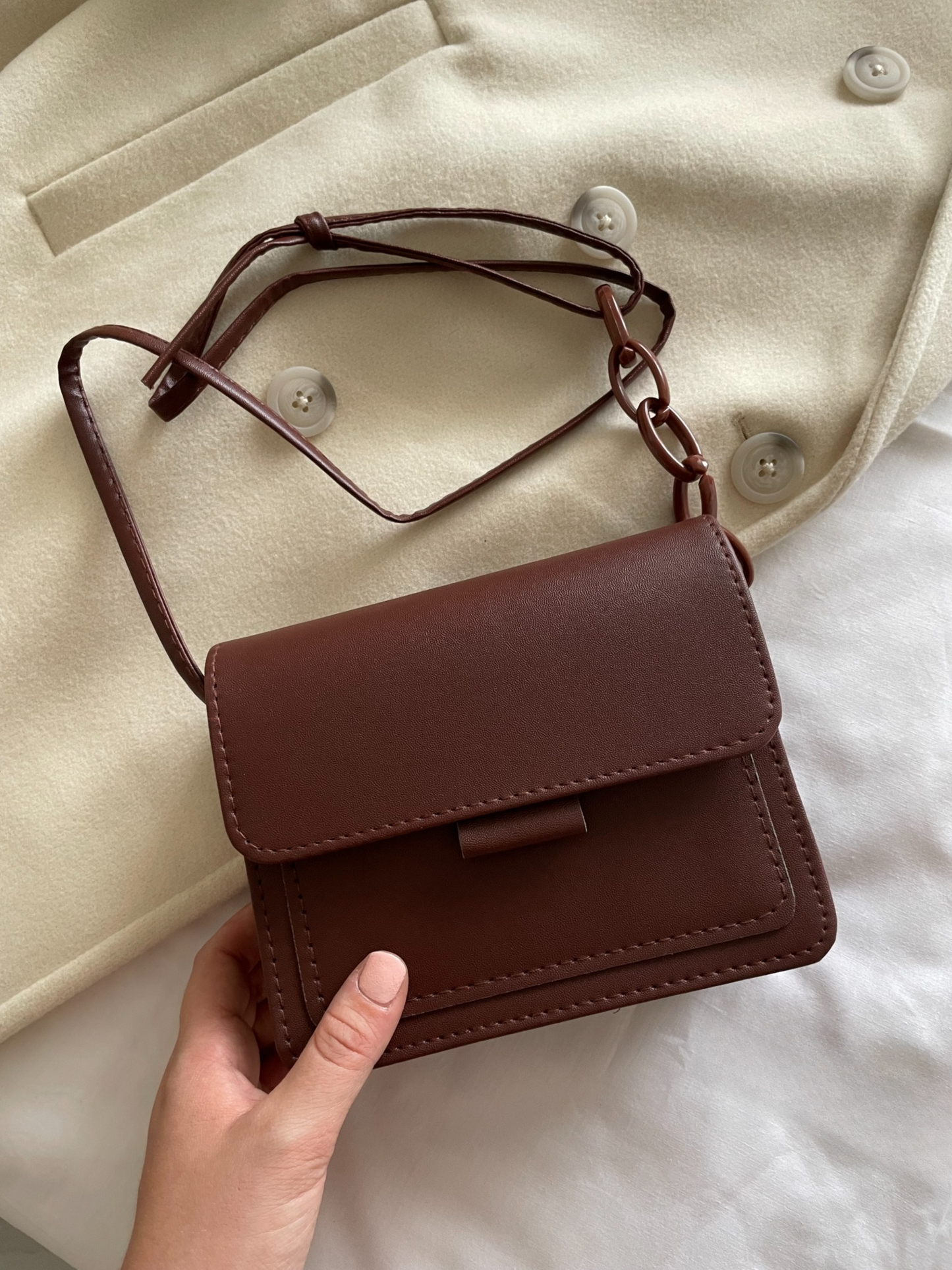 BORSA SQUADRATA MONOCOLORE