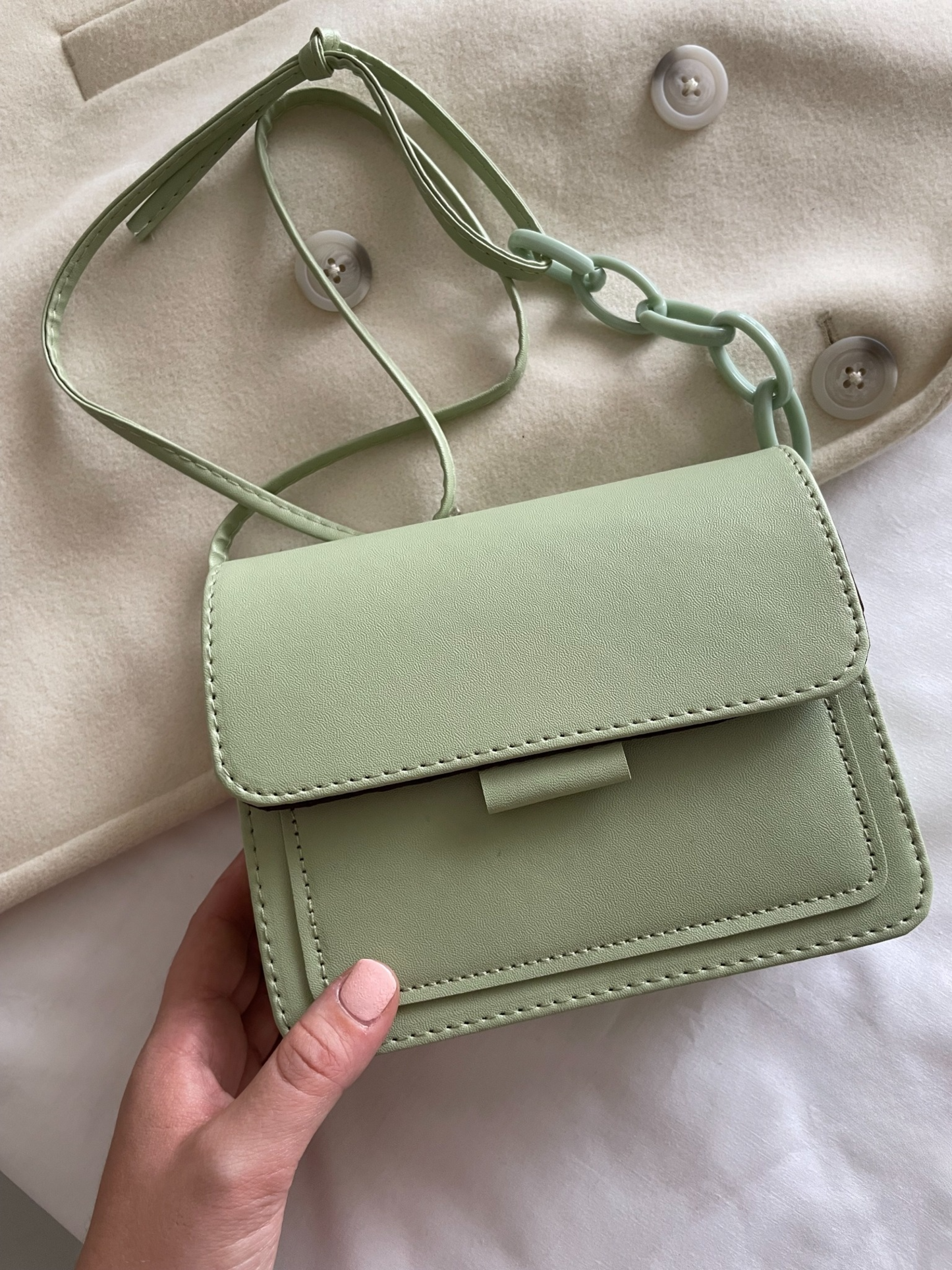 BORSA SQUADRATA MONOCOLORE