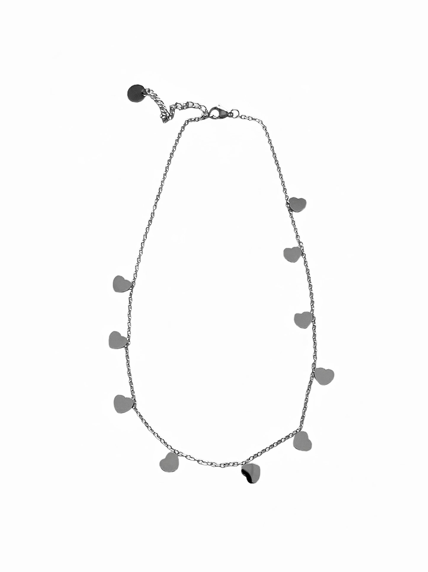 COLLANA CUORI ACCIAIO