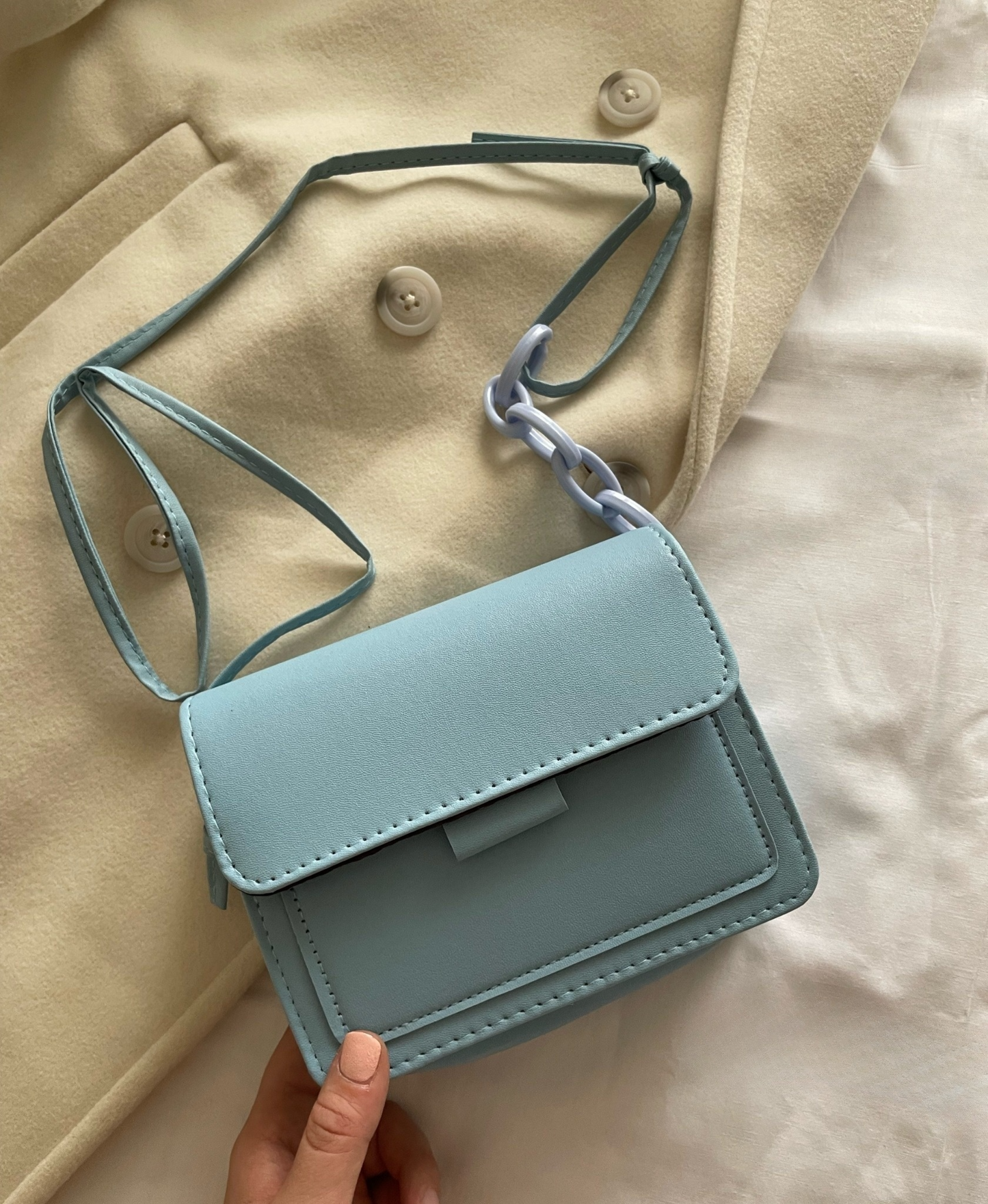 BORSA SQUADRATA MONOCOLORE
