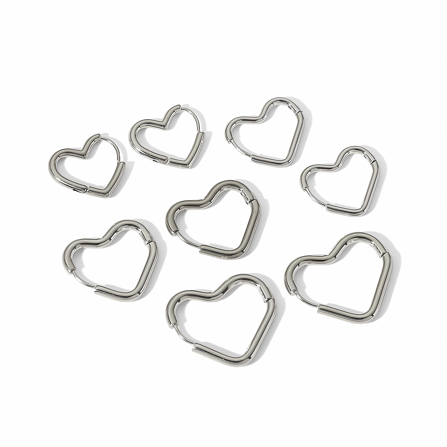 HEART HOOPS ACCIAIO
