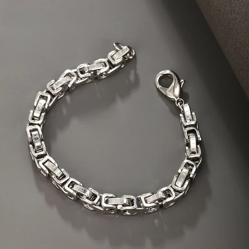 BRACCIALE UOMO MAGLIE BIZANTINE ACCIAIO