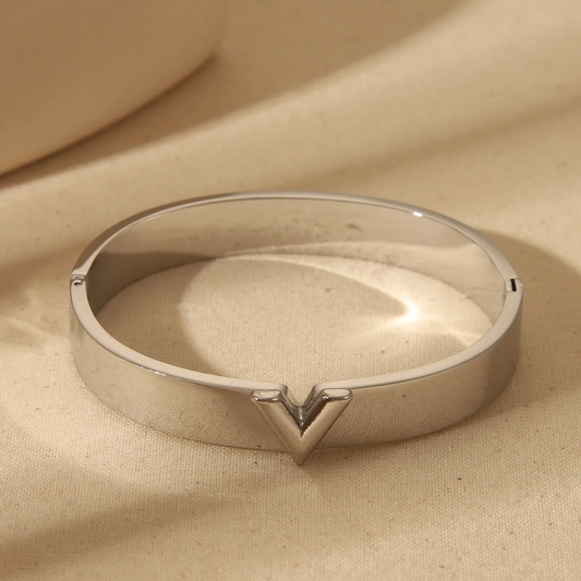 BRACCIALE RIGIDO V ACCIAIO