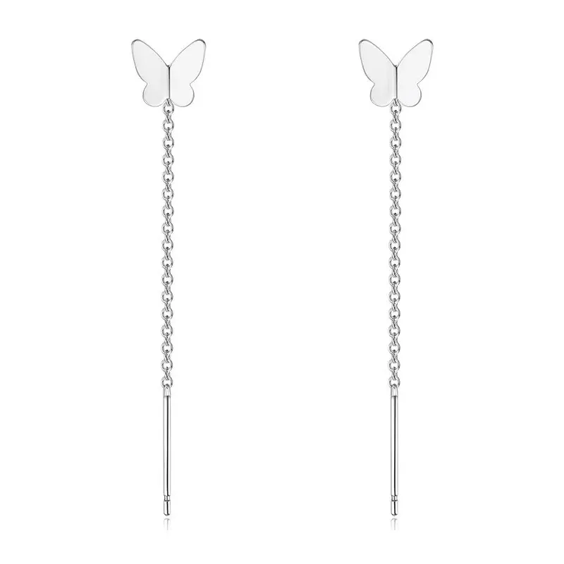 ORECCHINI SALISCENDI FARFALLA ARGENTO