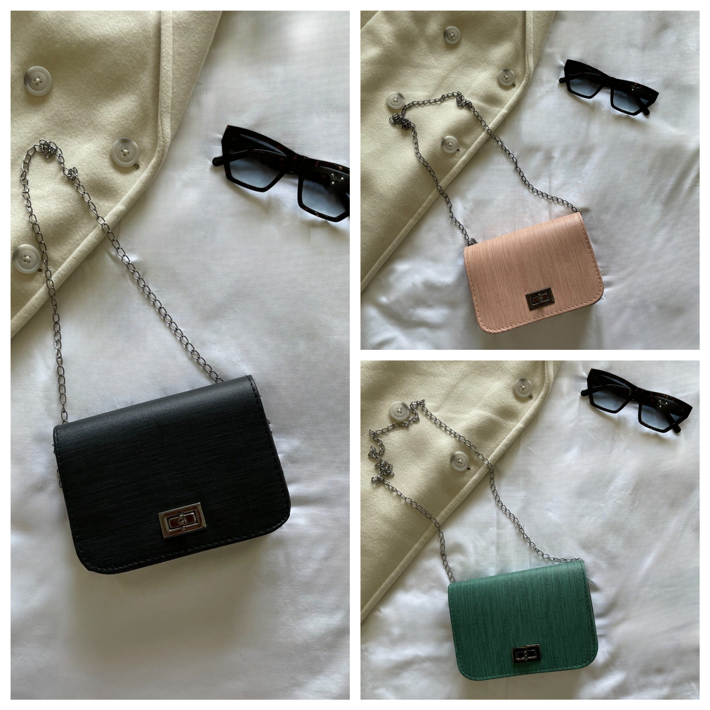 BORSA SQUADRATA CON TRACOLLA
