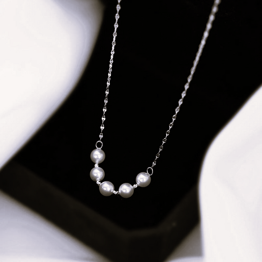 COLLANA PERLE ACCIAIO
