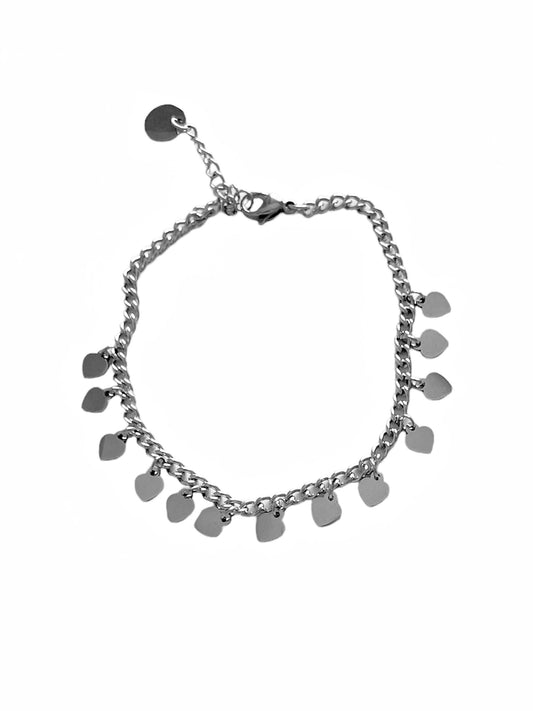 BRACCIALE CUORI ACCIAIO
