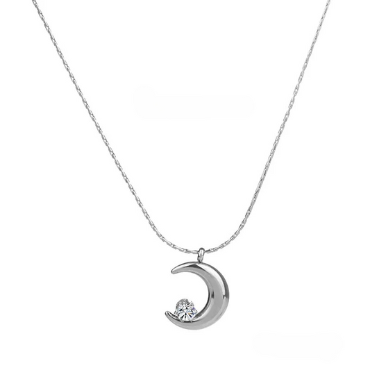 COLLANA LUNA ACCIAIO