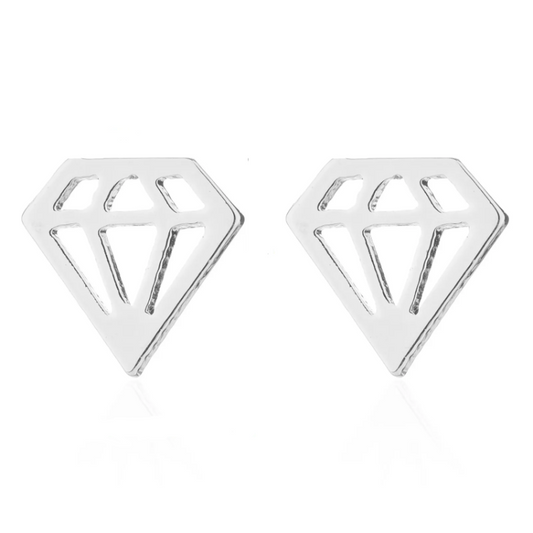 ORECCHINI DIAMANTE ACCIAIO
