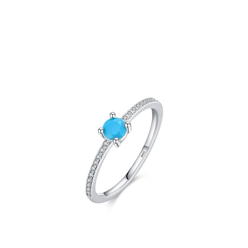 ANELLO AZZURRO ARGENTO