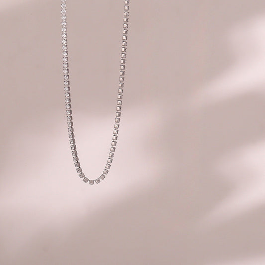 COLLANA ZIRCONI ACCIAIO