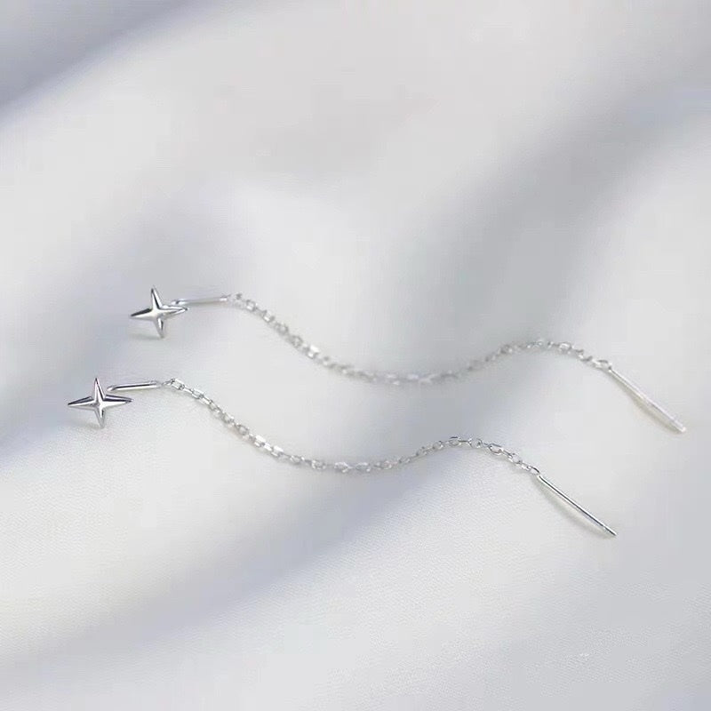 ORECCHINI SALISCENDI STELLINE ARGENTO