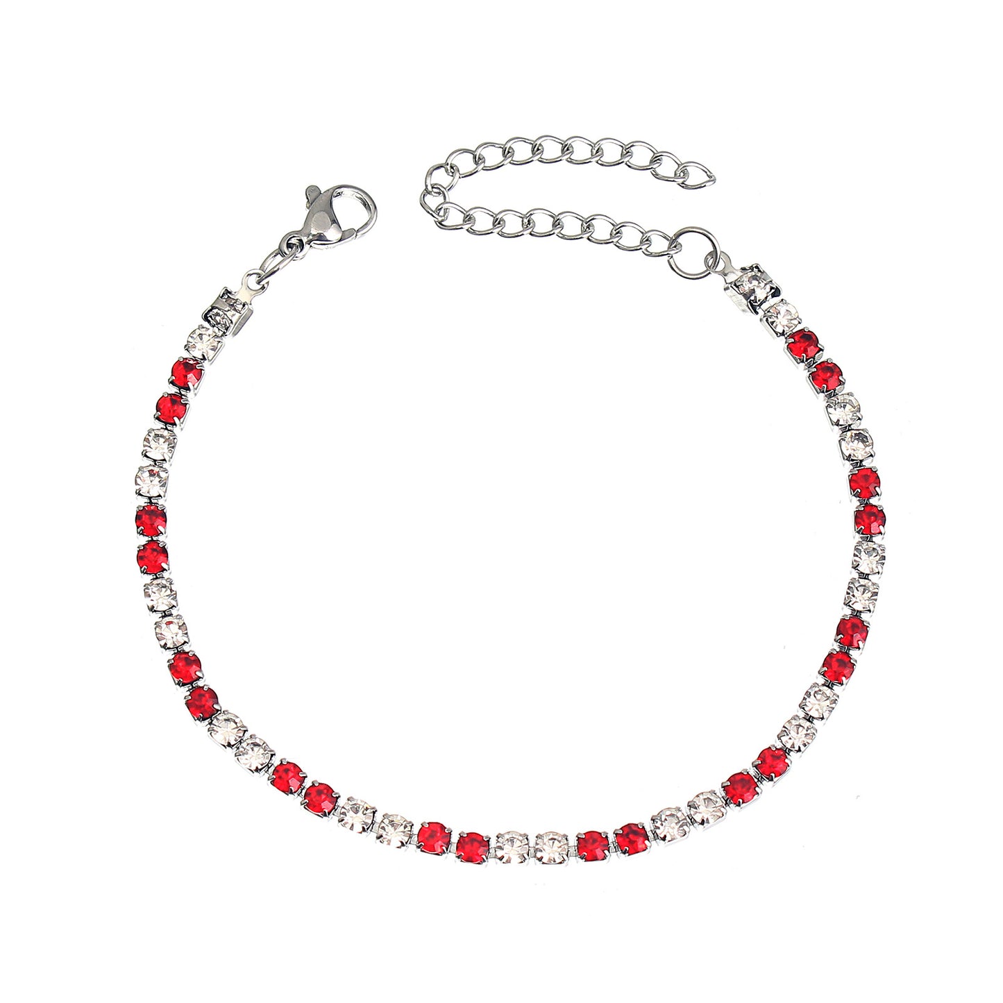 BRACCIALI TENNIS COLORATI ACCIAIO